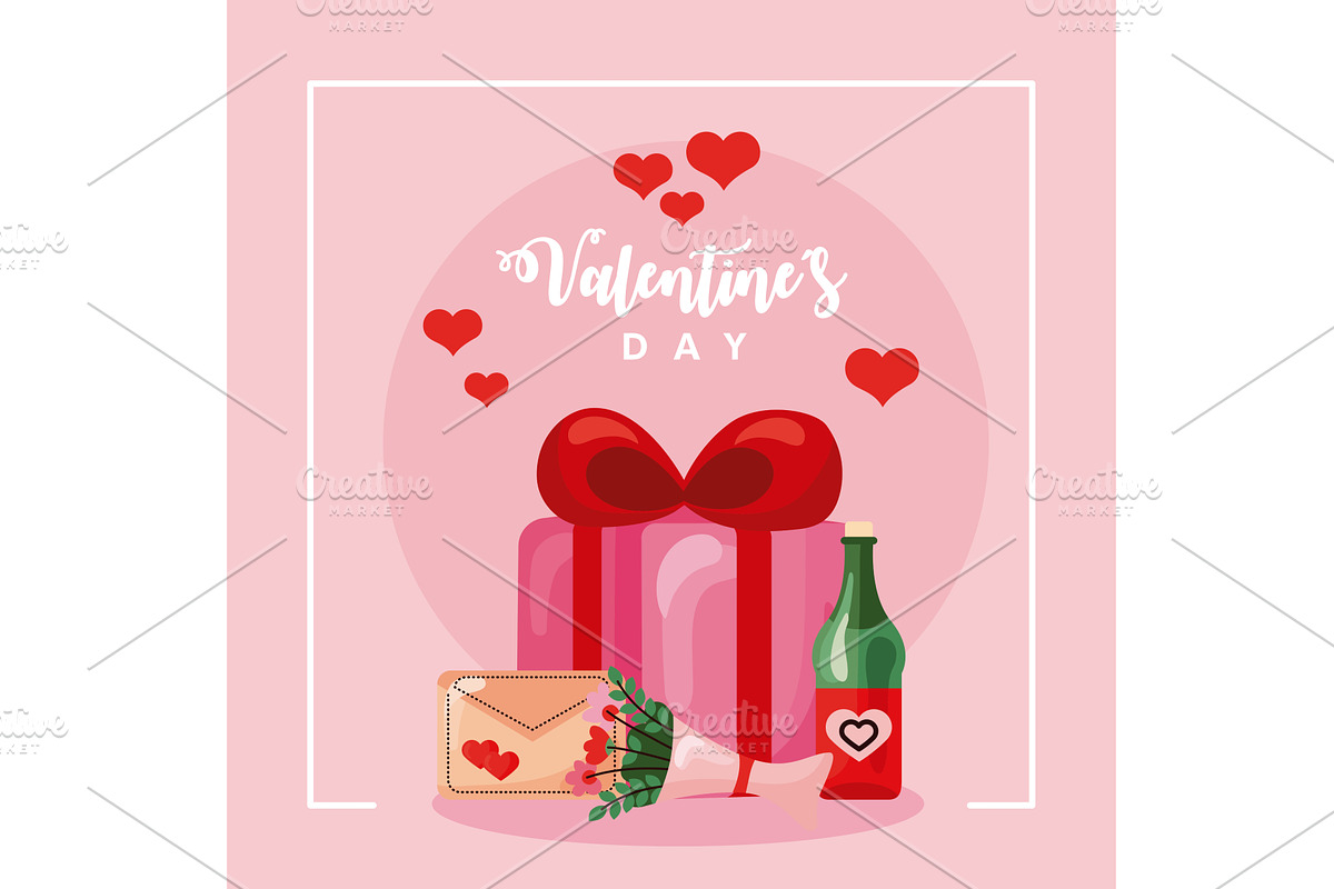 valentines day card, an Illustration by studiogstock