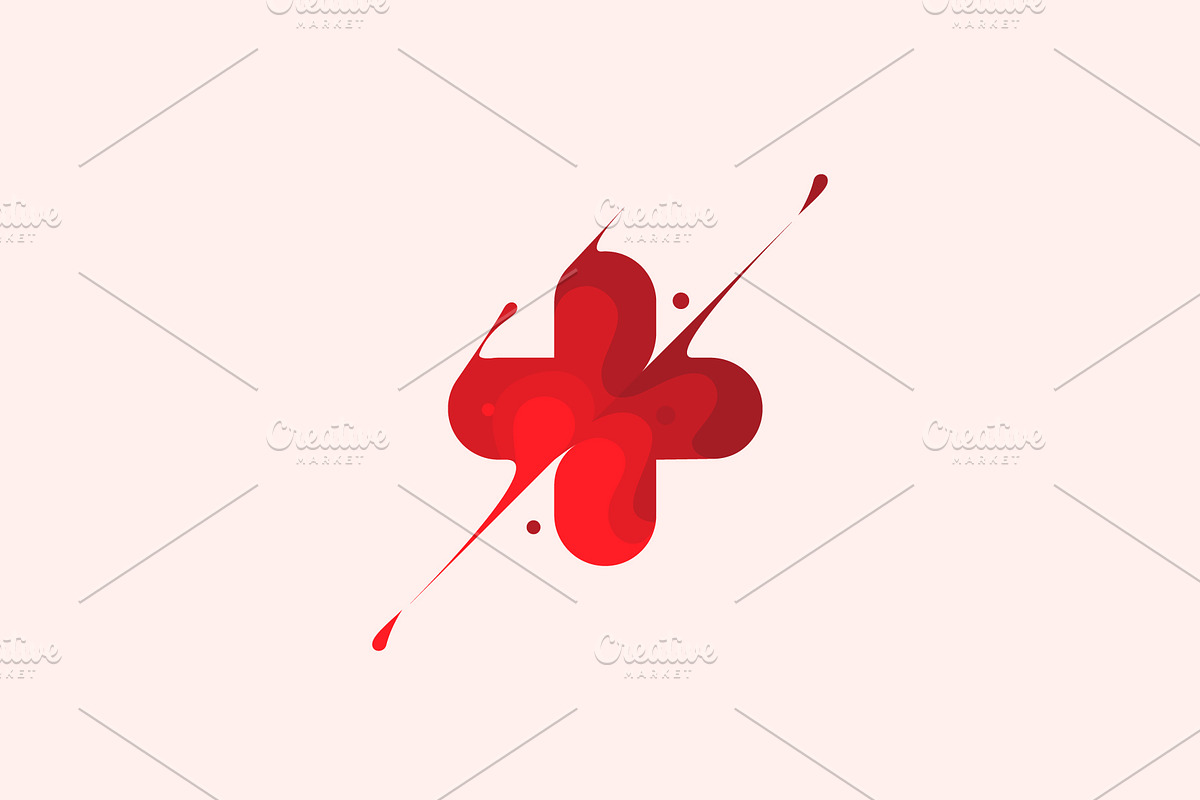 Red cross vector logo, a Templates & Theme by Himalia1