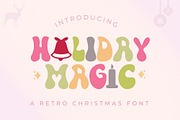 Holiday Magic - Retro Christmas Font, a Font by CraftlabSVG (Thumbnail 1 of 9)