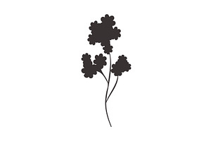 Abstract black floral silhouette, an Object Illustration by okskukuruza