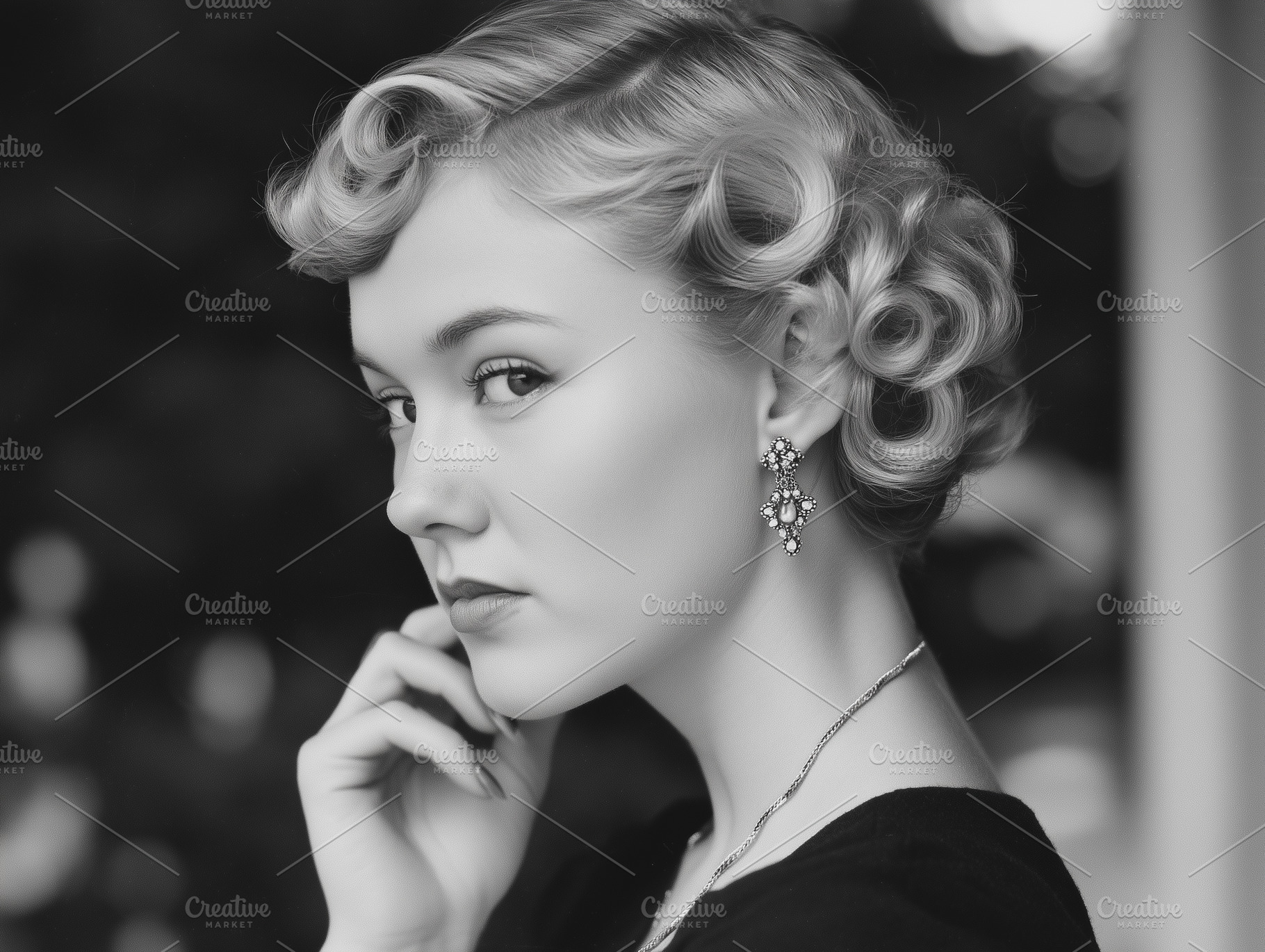 Black and White Vintage Woman Style, a Beauty & Fashion Photo by k.tay