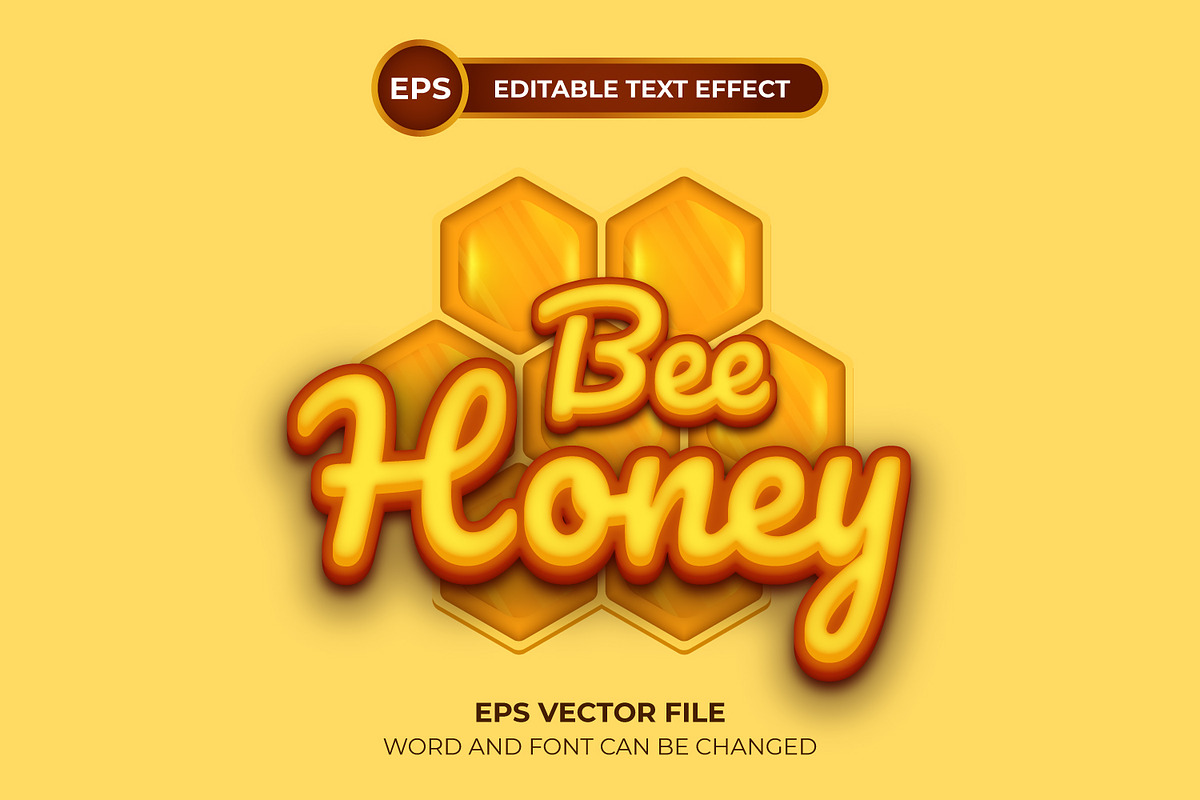 Honey bee logo, a Layer Style Add-On by Semu Creative