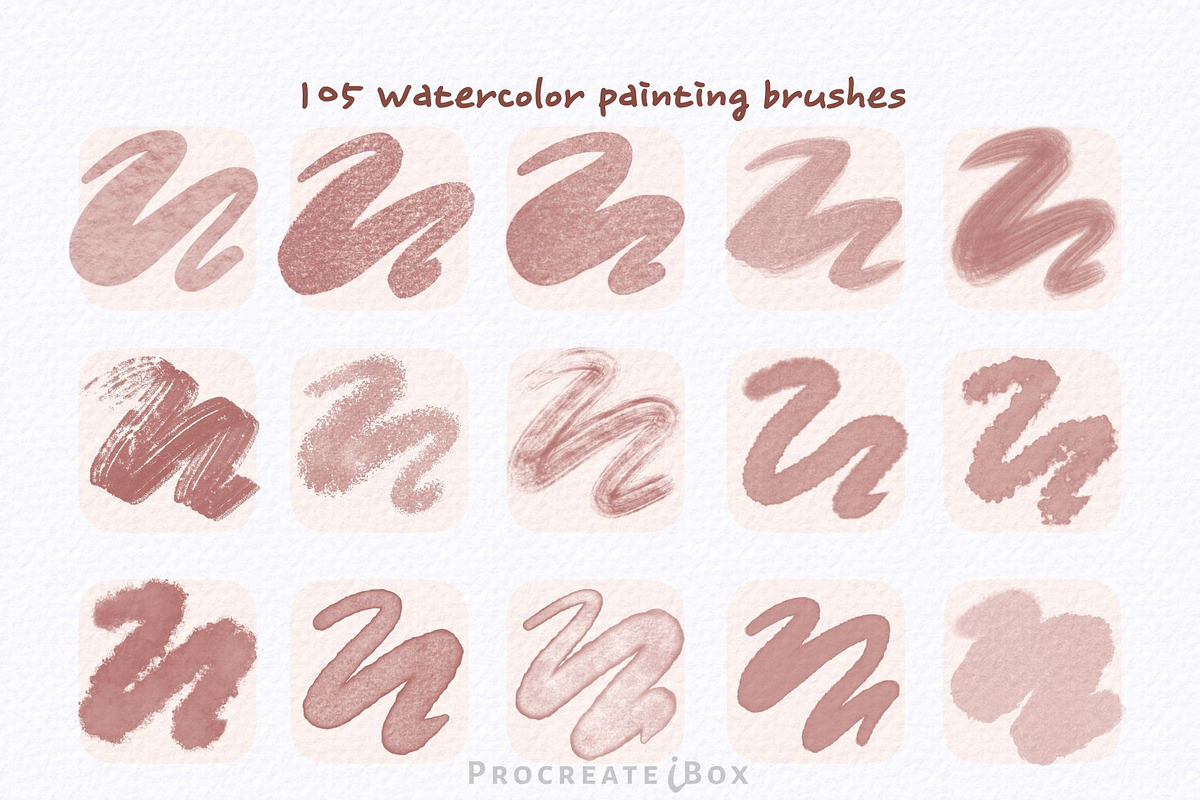 Procreate watercolor brush bundle, a Brush Add-On by ProcreateiBox (Photo 6 of 12)