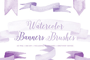 Banner Photoshop Brushes HandPainted