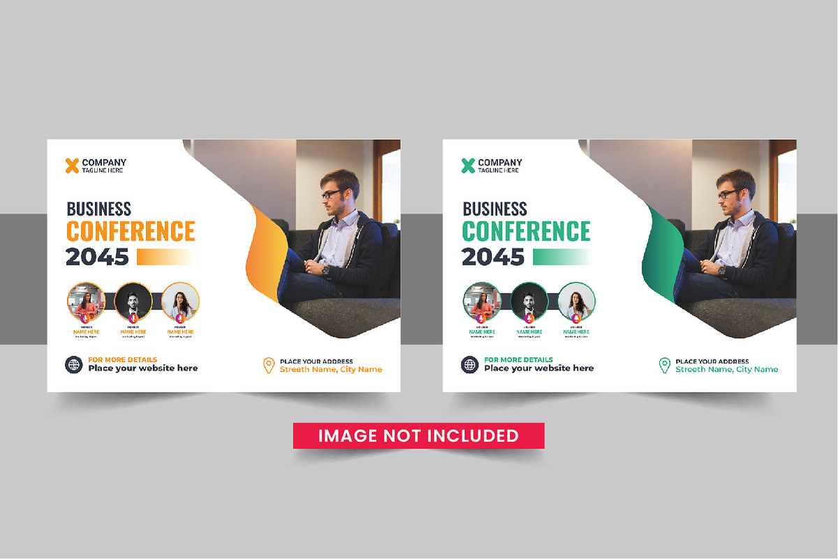 Horizontal Conference flyer bundle, a Flyer Template by Pavel_design (Photo 11 of 11)