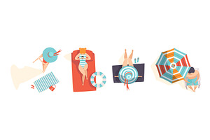 People Character on Seaside and, a Person Illustration by TopVectors