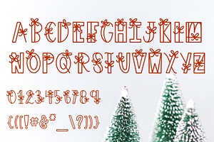 Under The Tree, Christmas Font