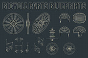 Bicycle Parts Blueprints Set, a Sport Illustration by Blacklight (Thumbnail 7 of 10)