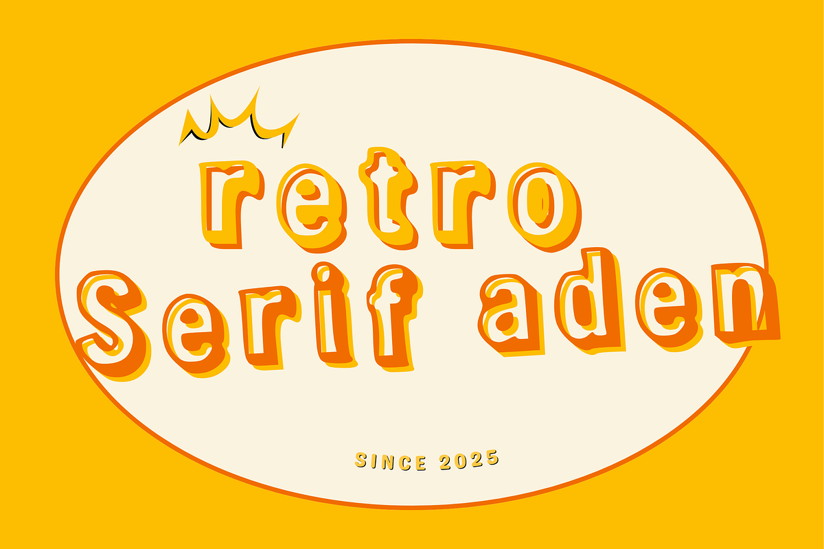 Serif Retro Aden Timeless Vintage, a Sans Serif Font by adenpinkstore (Photo 3 of 7)