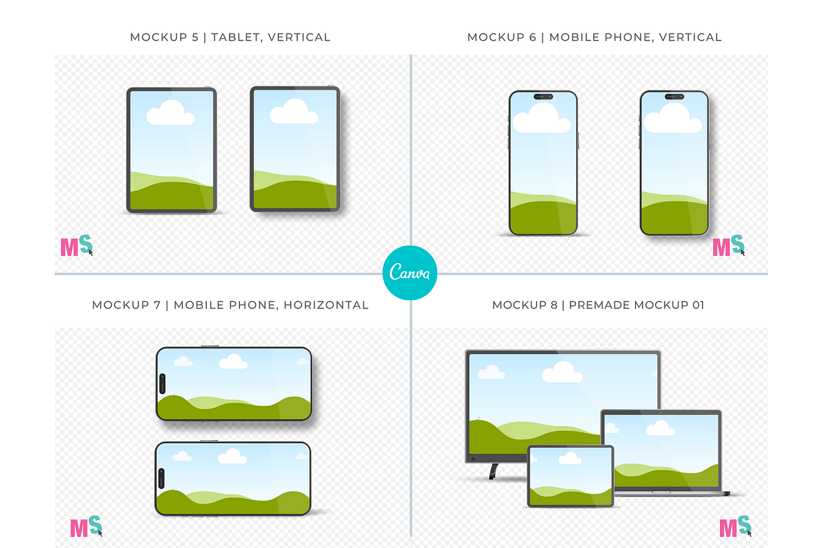 Digital Device Mockups for Canva, a Device Mockup by Mockup Scene (Photo 5 of 16)