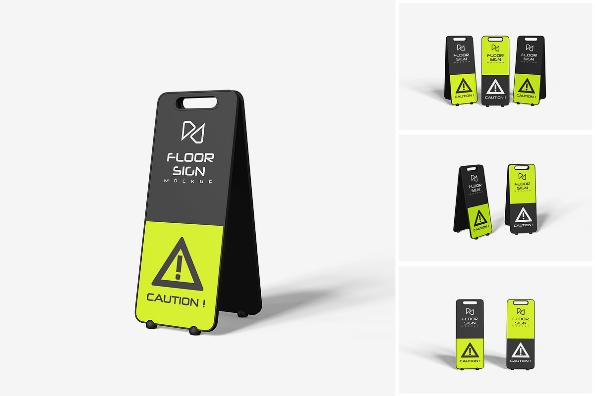 Floor Sign Mockup, a Product Mockup by MrLetters (Photo 1 of 5)