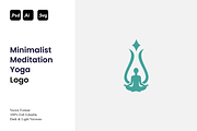 Minimalist Meditation Yoga Logo, a Branding & Logo Template by Luxury Logos (Thumbnail 1 of 4)