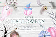 Pastel HALLOWEEN, a Seasonal Illustration by LeriaArt watercolor (Thumbnail 1 of 9)