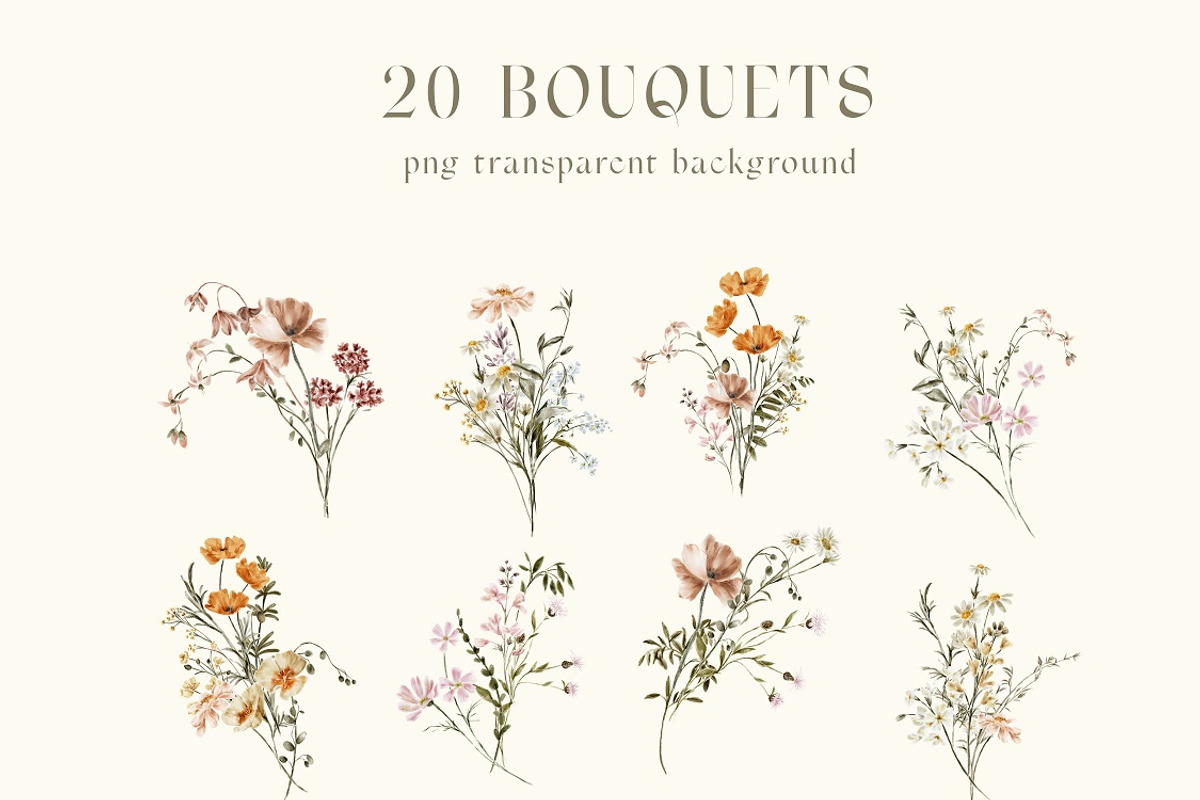 Wildflowers Watercolor flowers, an Illustration by BlumenSoul (Photo 2 of 10)
