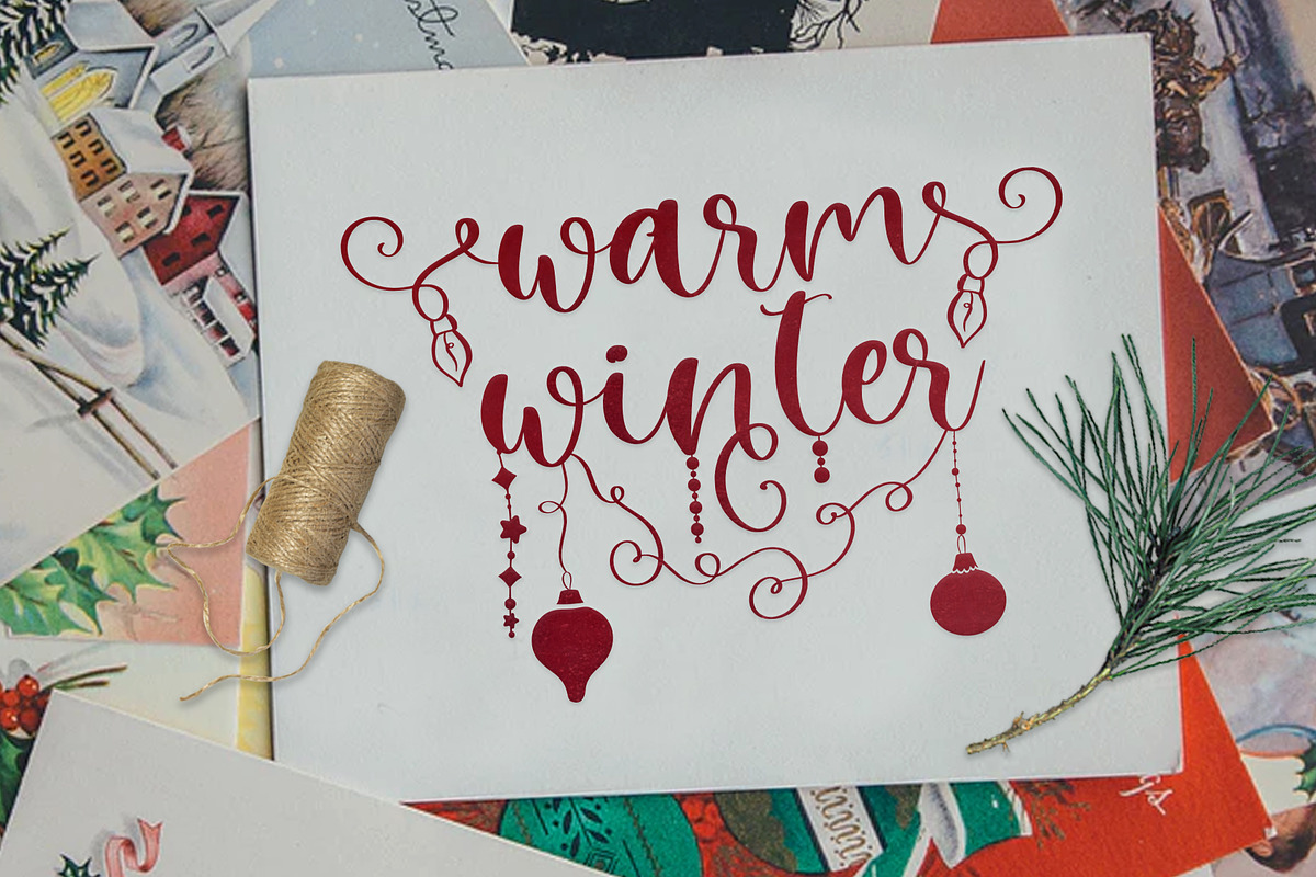 Winter Time. Decorative Script Font preview 3