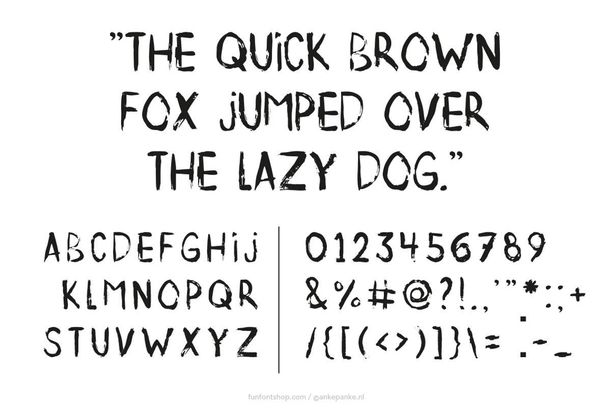 Out of paint font, a Font by Fun Font Shop (Photo 2 of 2)
