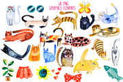 Watercolor cats dogs hand drawn set, an Object Illustration by NataLyaroArt (Thumbnail 2 of 9)