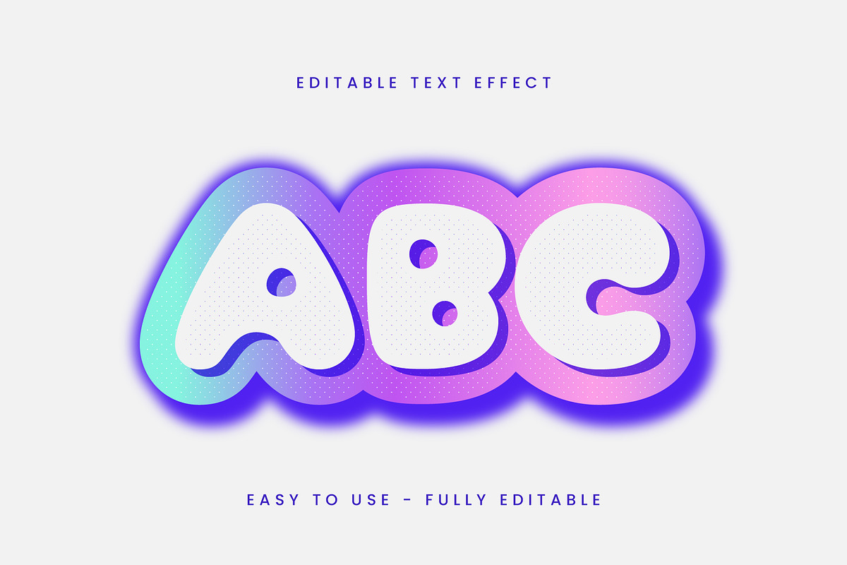 Gradient Bubble Text Effect preview 3