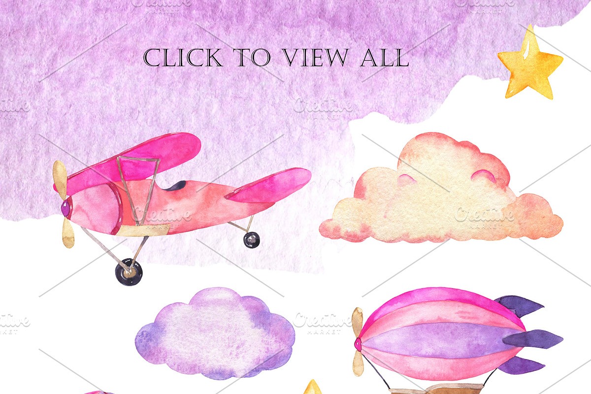 Pastel balloon set, an Illustration by Watercolor & sketches (Photo 2 of 7)