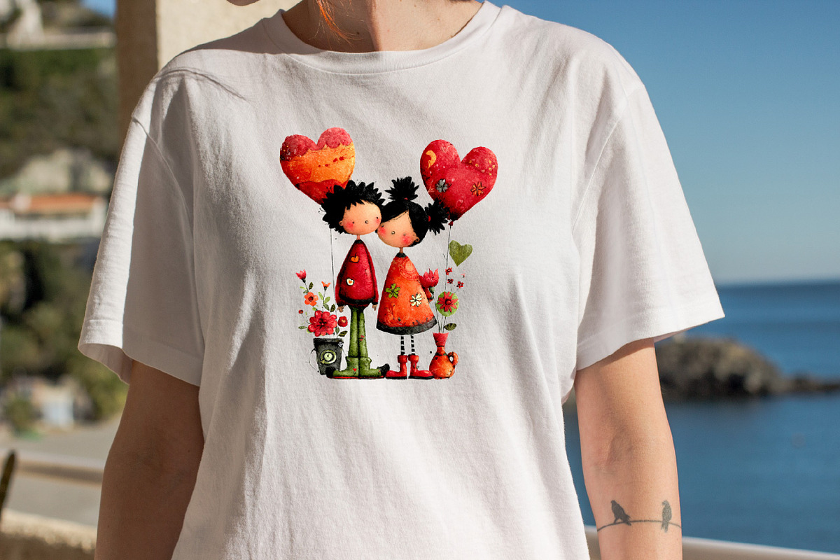 Valentine Cute Couple Clipart Bundle, an Illustration by SVGArt (Photo 7 of 8)