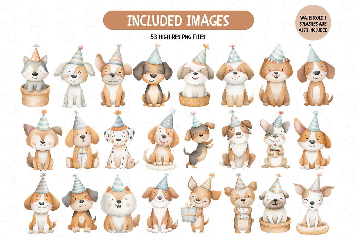 Pawty Dogs Clipart Bundle, an Animal Illustration by TatiMockup (Photo 2 of 4)