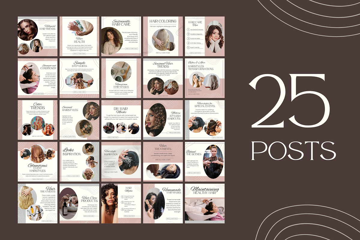 50 Hairstylist Instagram Stories, a Templates & Theme by TemplateCastleStore (Photo 7 of 9)
