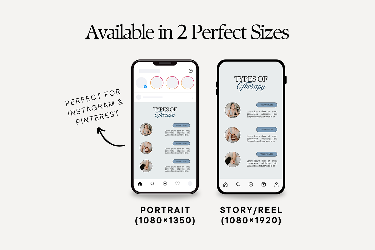 Therapy Instagram Templates, a Social Media Template by Anna Design Studio (Photo 3 of 9)
