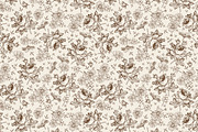 Set Seamless Flowers Roses Chamomile, a Pattern Graphic by Vintage (Thumbnail 7 of 13)