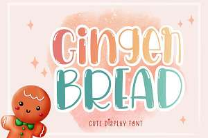 Gingerbread | Display Font, a Handwritten Font by AnningArts