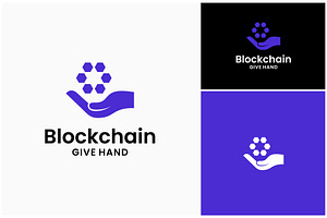 Hand Blockchain Cryptocurrency Logo, a Branding & Logo Template by ika trisiana