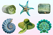 Summer Coastal Serenity Clipart, a Graphic by CitraGraphics (Thumbnail 3 of 4)