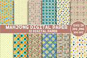 Mahjong Digital Paper, a Pattern Graphic by Designking (Thumbnail 1 of 4)