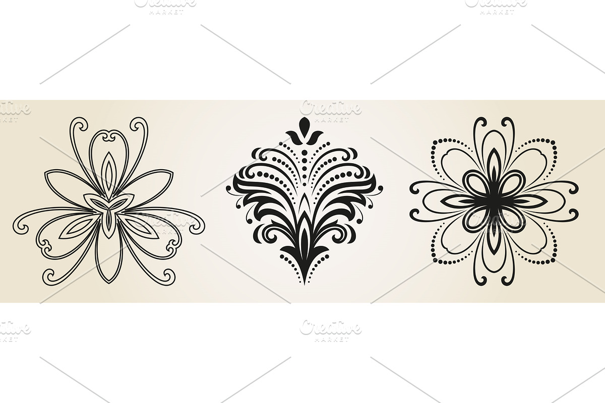 Vintage Big Set of Round Vector, a Decorative Illustration by FineArtStudio (Photo 1 of 3)