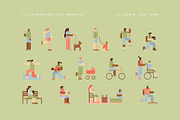 Geometric Life - Park Activities, a Person Illustration by Léo Alexandre (Thumbnail 2 of 17)