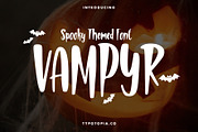 Vampyr Spooky Themed Font, a Sans Serif Font by edukka (Thumbnail 1 of 6)