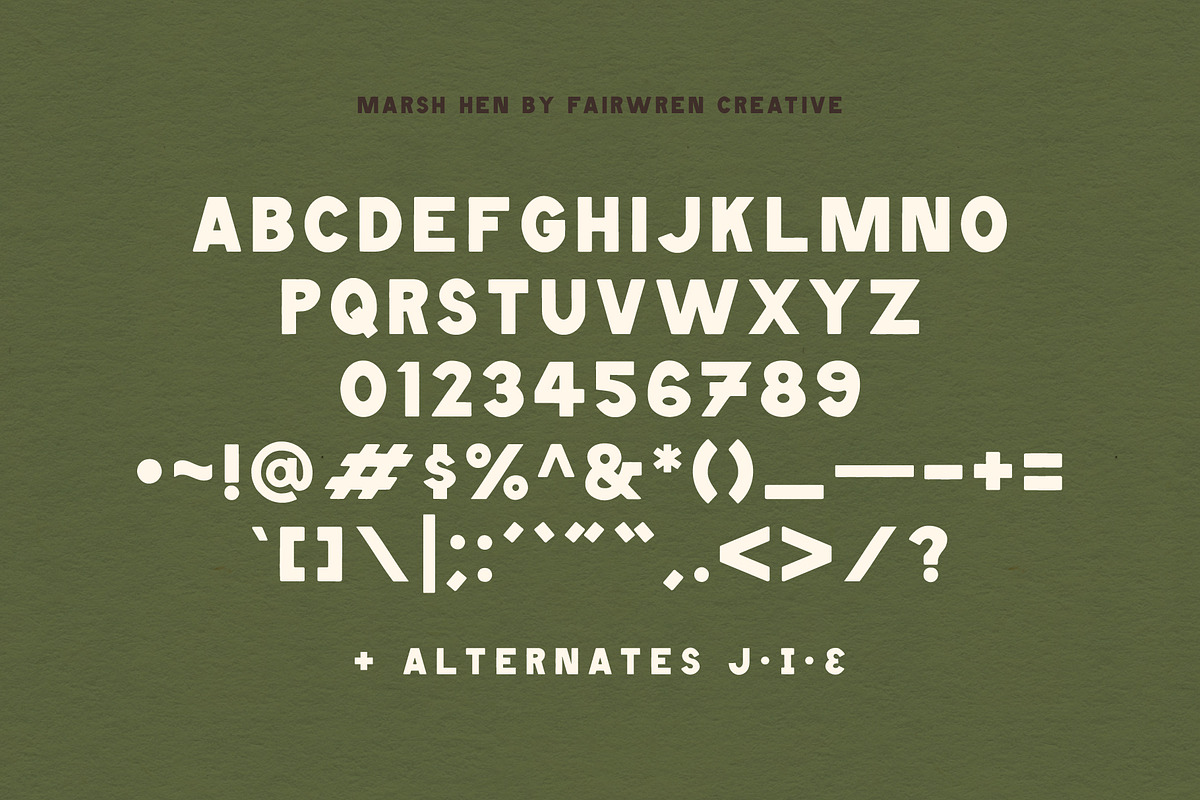 Marsh Hen Fonts, a Sans Serif Font by Fairwren Creative (Photo 3 of 7)