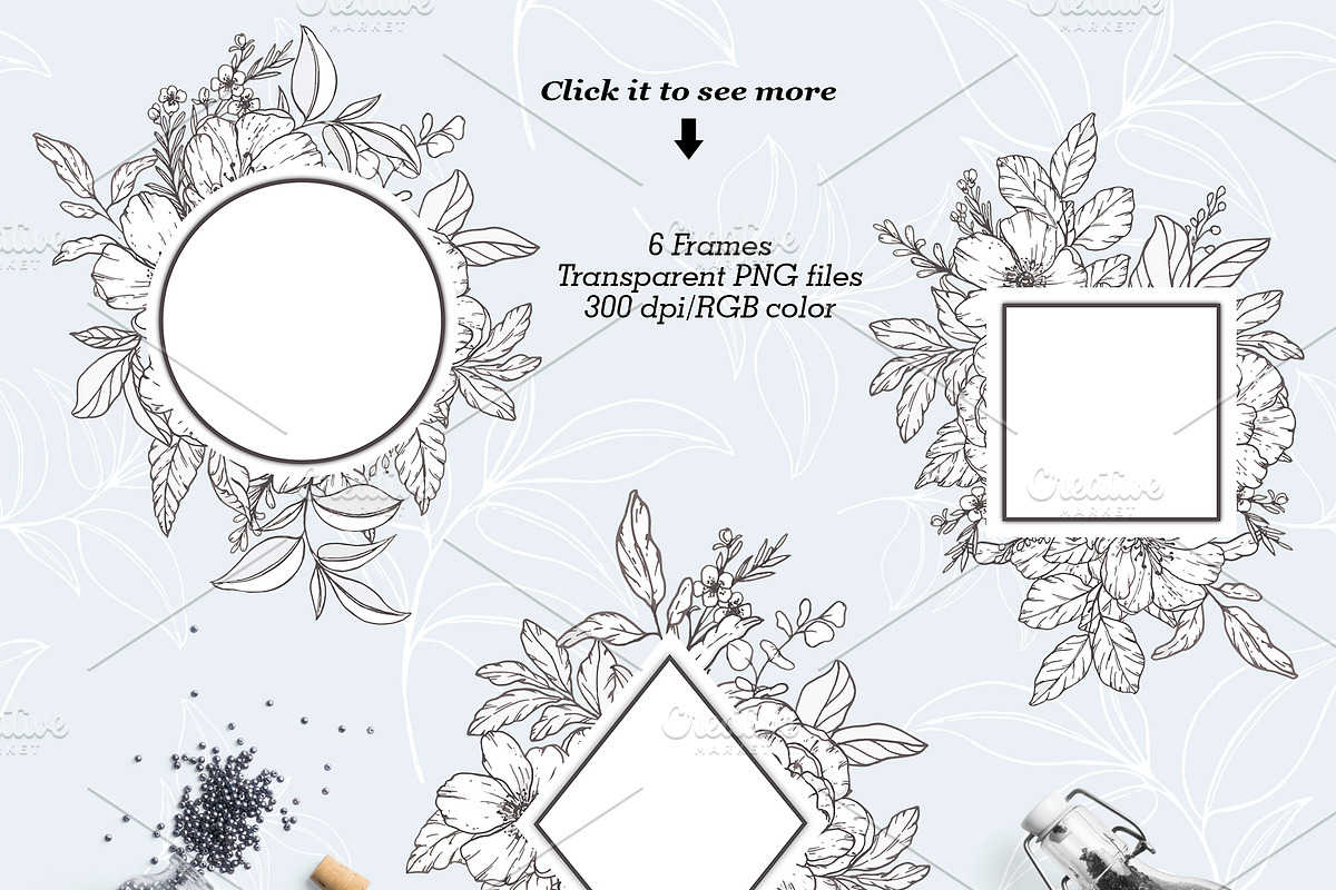 Modern Floral Graphic Collection, a Decorative Illustration by Elly Studio (Photo 6 of 12)