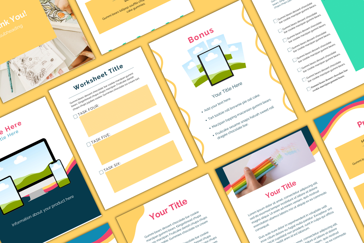 Colorful Lead Magnet Template, a Templates & Theme by Joanna Lane Designs (Photo 2 of 4)