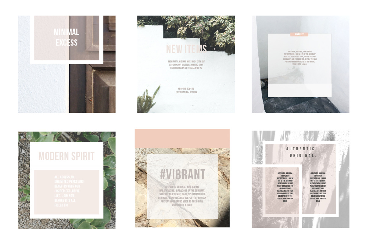Desert Instagram Pack 12 layouts, a Social Media Template by Aloha Philly (Photo 3 of 4)