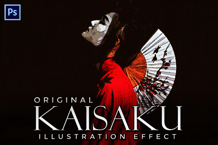 Kaisaku Halftone Illustration Effect