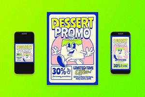 Dessert Promo Flyer Set, a Flyer Template by Aiyari Graphic
