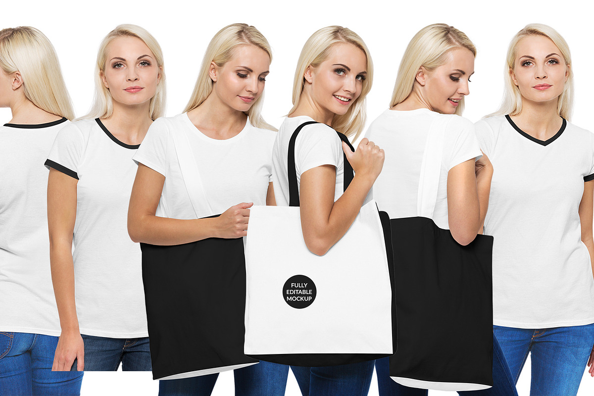 T-SHIRT & BAG BUNDLE 20xMock-upsDEMO, a Books & Magazine Mockup by Apparel_Mockups (Photo 7 of 27)