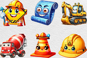 Cute Construction Clipart PNG, an Illustration by Black Bird Studio (Thumbnail 3 of 6)