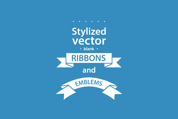 Simple vector ribbons preview 6
