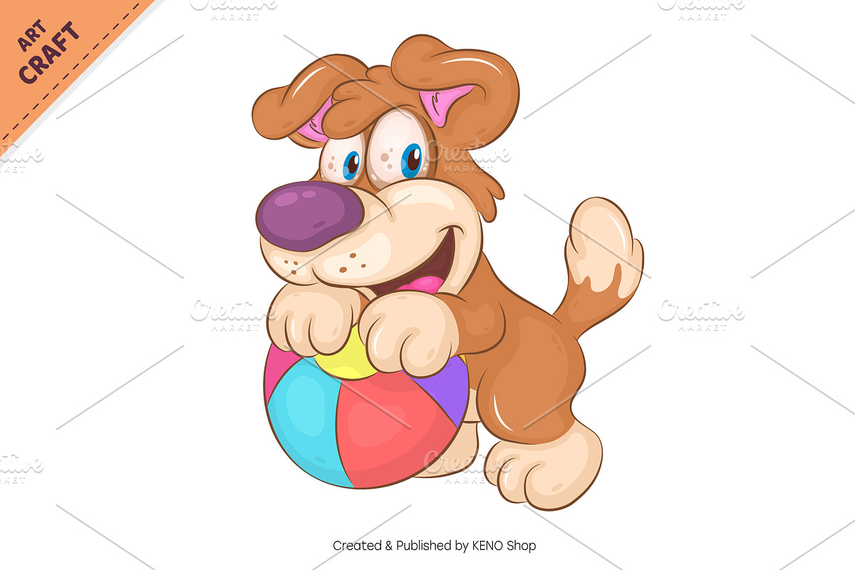 Big Bundle of Cartoon Dogs 04., an Animal Illustration by KENO Mascots (Photo 3 of 7)