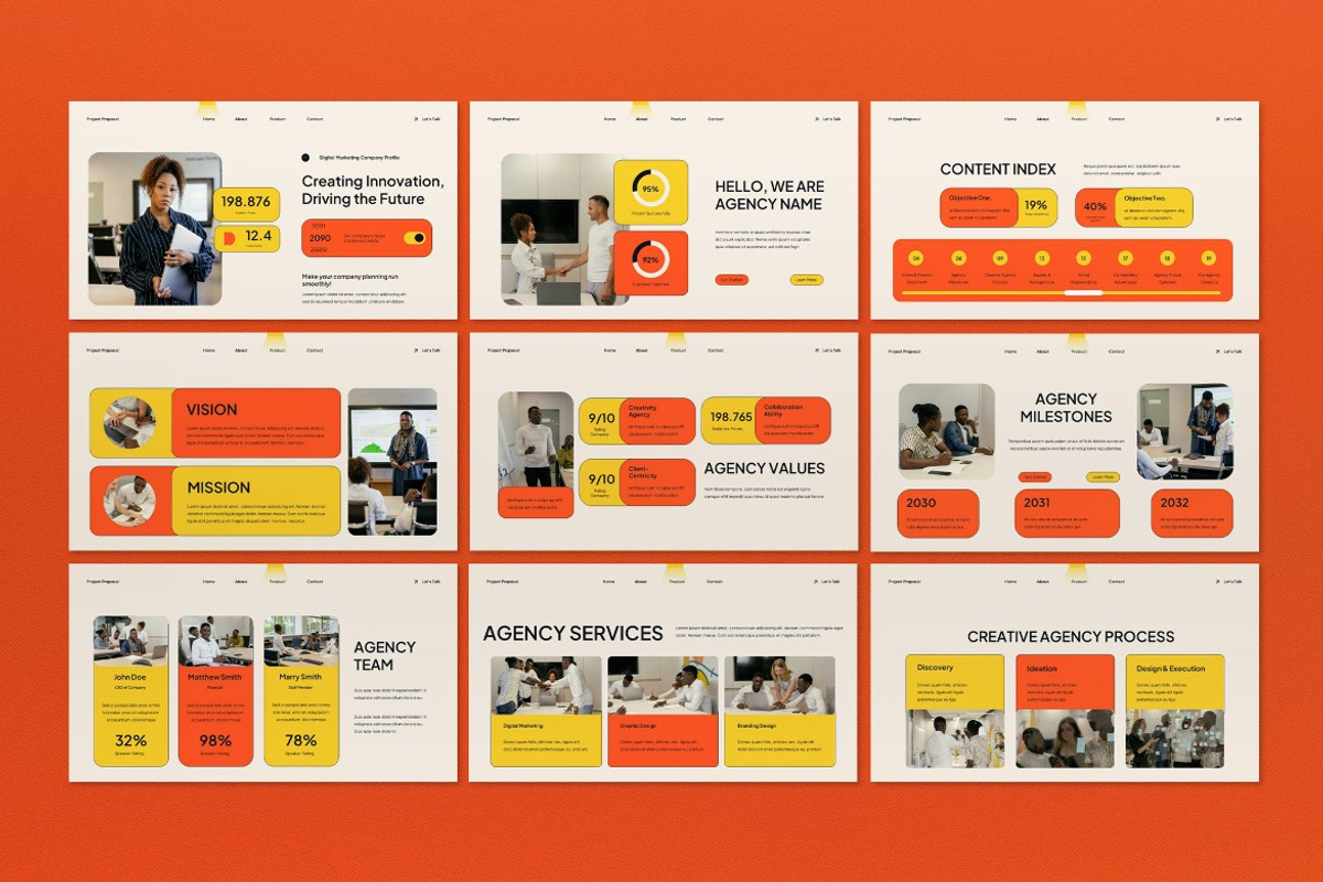 Company Profile Google Slide, a Presentation Template by graphicook (Photo 2 of 4)