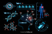 HUD Medical Elements, an Object Graphic by Pixflow (Thumbnail 4 of 5)
