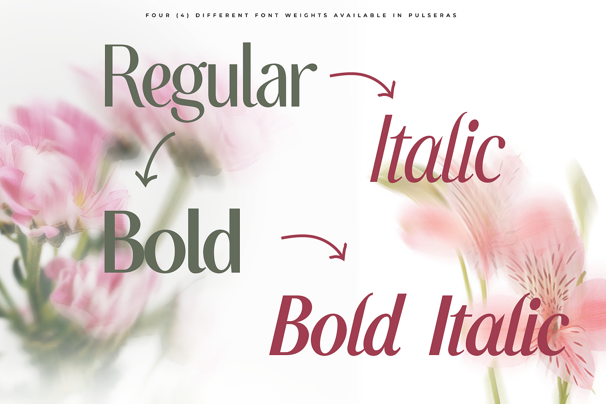 Pulseras- Romantic Display Font, a Sans Serif Font by Lurinzu Studios (Photo 6 of 13)