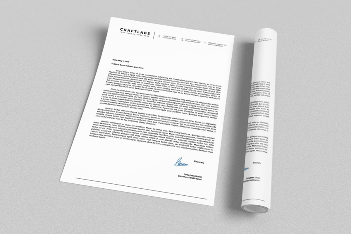 Corporate Letterhead 4 with MS Word, a Stationery Template by ND Design (Photo 1 of 5)