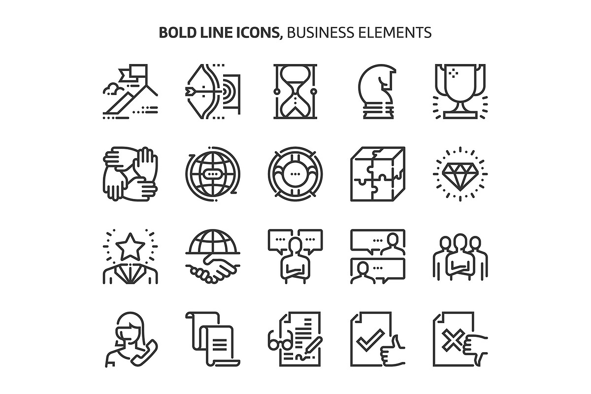 Bold Line Icons, an Outline Icon by Howcolour (Photo 115 of 151)